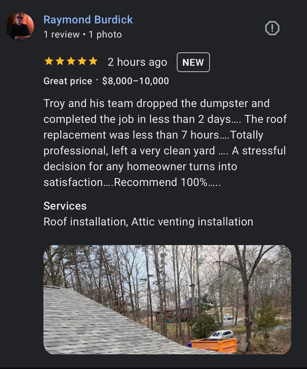 Roofing Repairs for Five & Two Construction in Maryville, TN