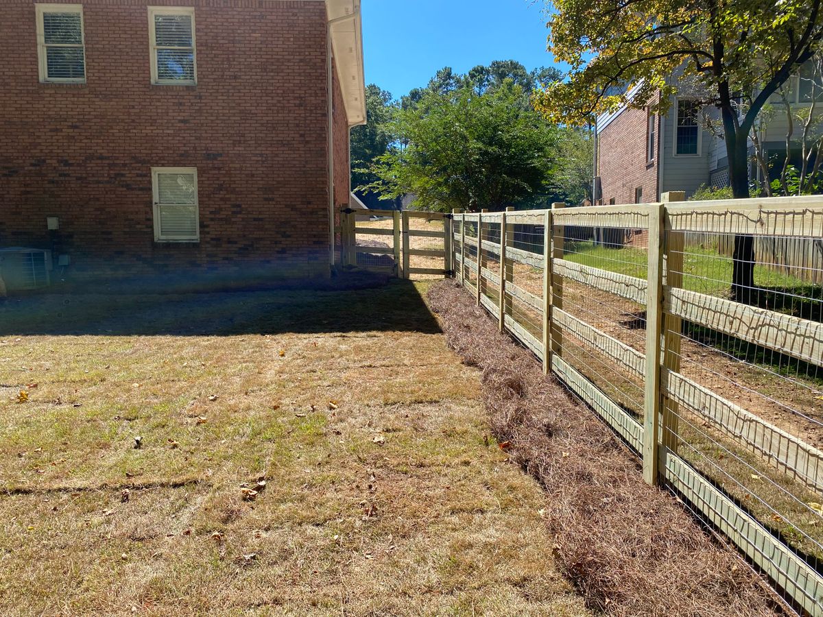 Fence installation for Galloway Landscaping in Acworth, GA