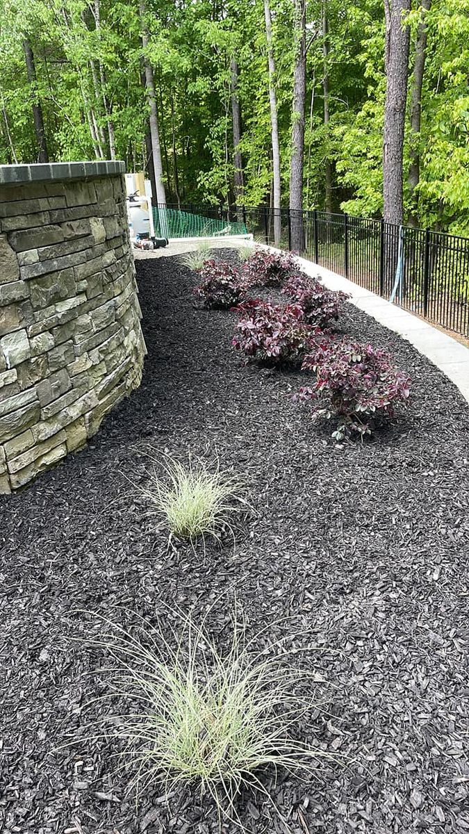 Mulch Installation for Lively Landscaping LLC - NC in Franklinton, North Carolina