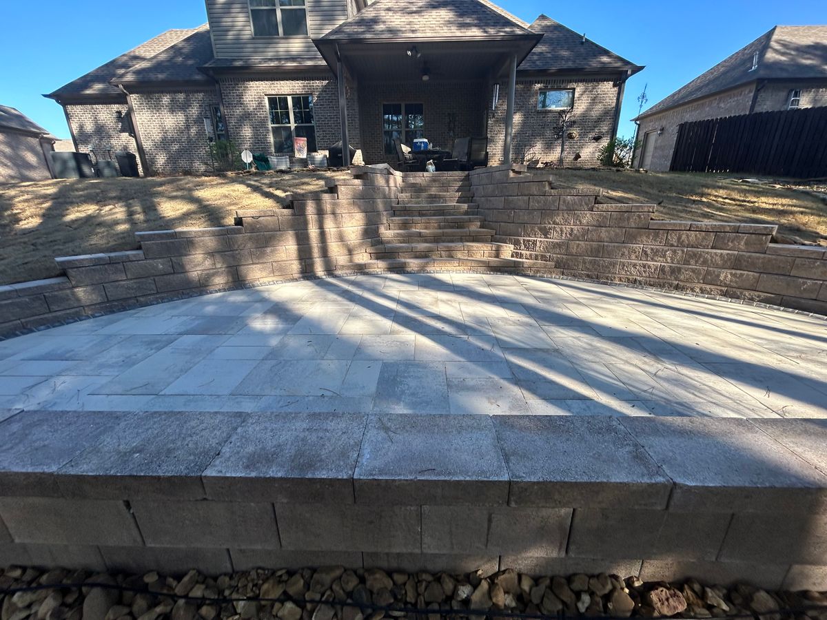 Patio Design & Construction for Greenscape Solutions in Milan, TN