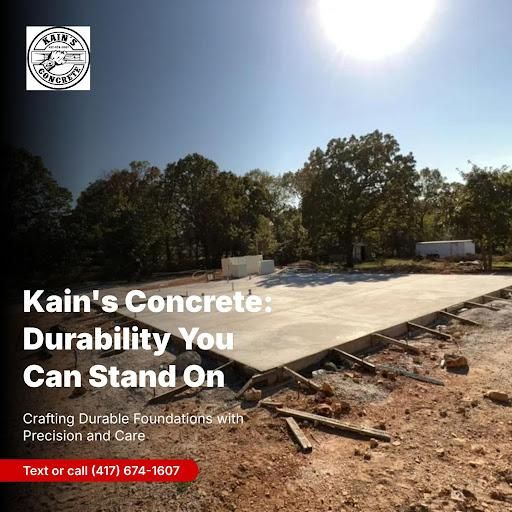 Concrete Slab Construction for Kain's Concrete in Springfield, MO