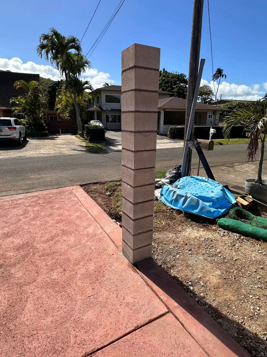 Patio Design & Construction for Maka’s Akamai Masonry LLC in Kaneohe, HI