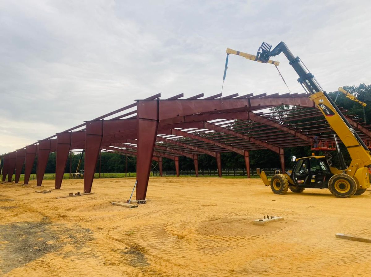 Barn Construction for T & C Metal Builders in Northeast, TX