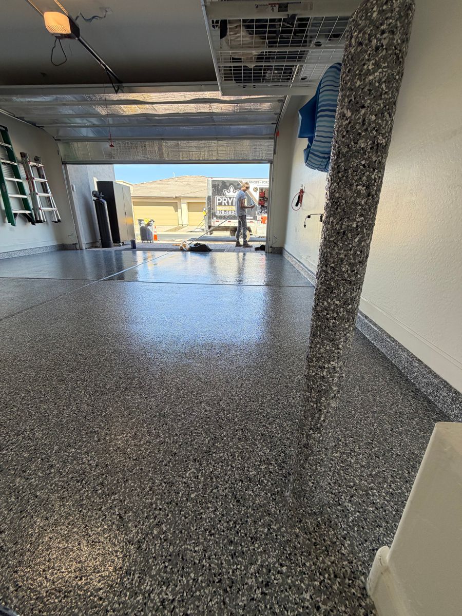 Epoxy Garage Coatings for PRYME EPOXY LLC in Mayer, AZ