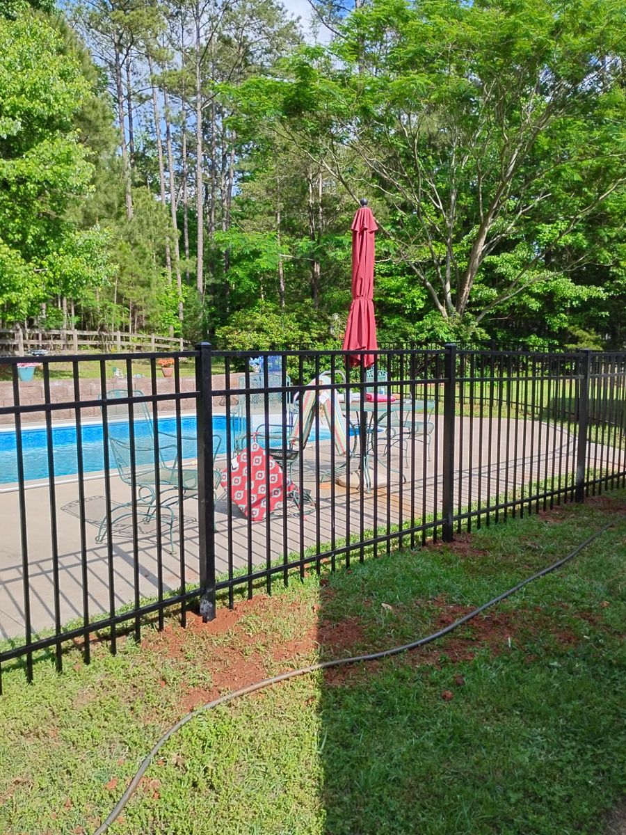 Aluminum Fence Installation for JB Nealy Fence in Elgin, SC