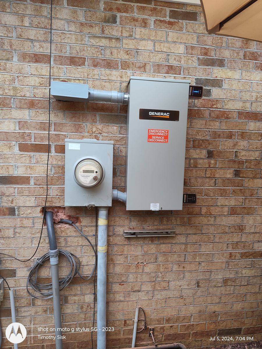 Generac Generators Install for Electrical Power Design in Concord, NC