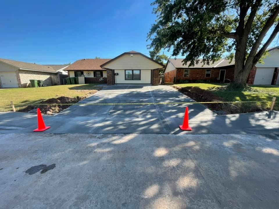 Commercial driveways for RM Concrete Construction,LLC. in Norman, , OK