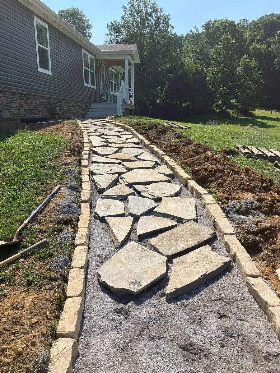 Landscape Installation for Genesis Landworks in Bluff City, TN