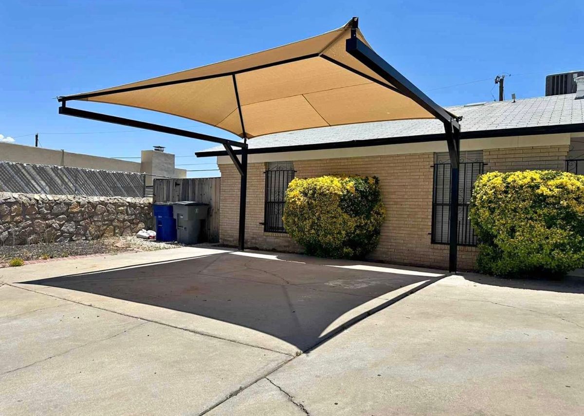 Drive-Way Canopy installation for Oasis Landscaping LLC in El Paso, TX