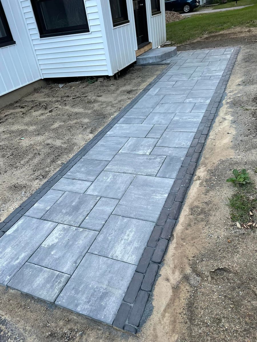 Walkway Installation for Z. Hastings Landscape Construction in Templeton, MA