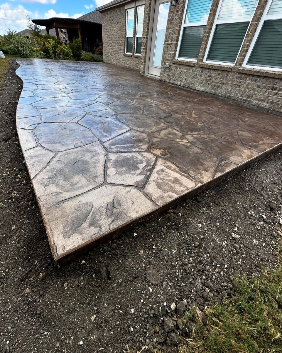 Decorative Concrete Services for EMG Construction in Balch Springs, TX