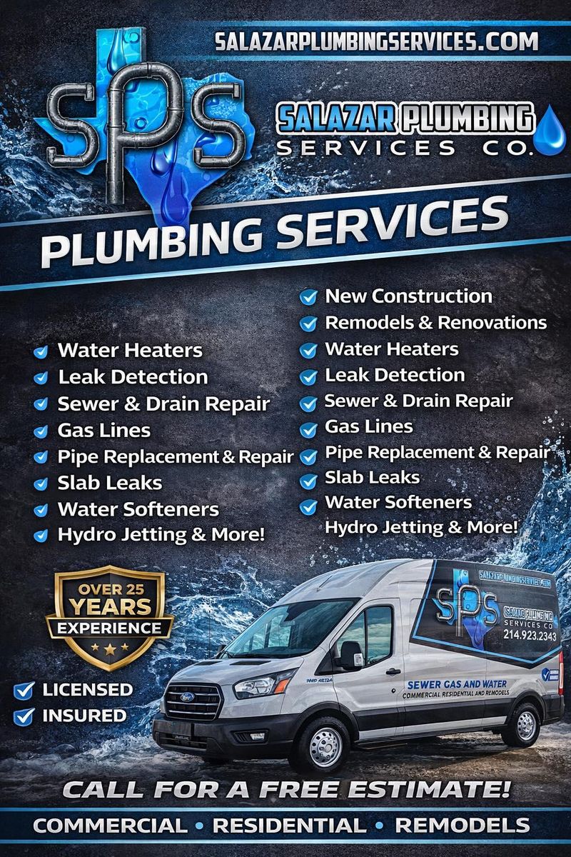 Drain Cleaning for Salazar Plumbing Services Co LLC in Garland, TX