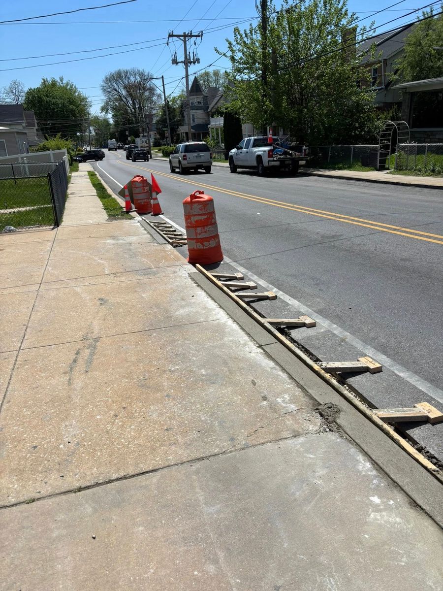 Sidewalk Construction for DiMaggio & Son's Masonry in Aston, PA