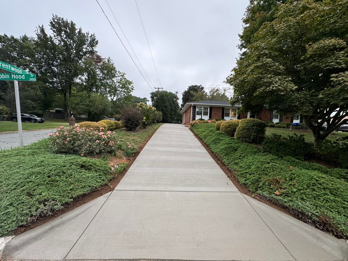 Sidewalk Installation for Rivera Concrete INC. in Greensboro, NC