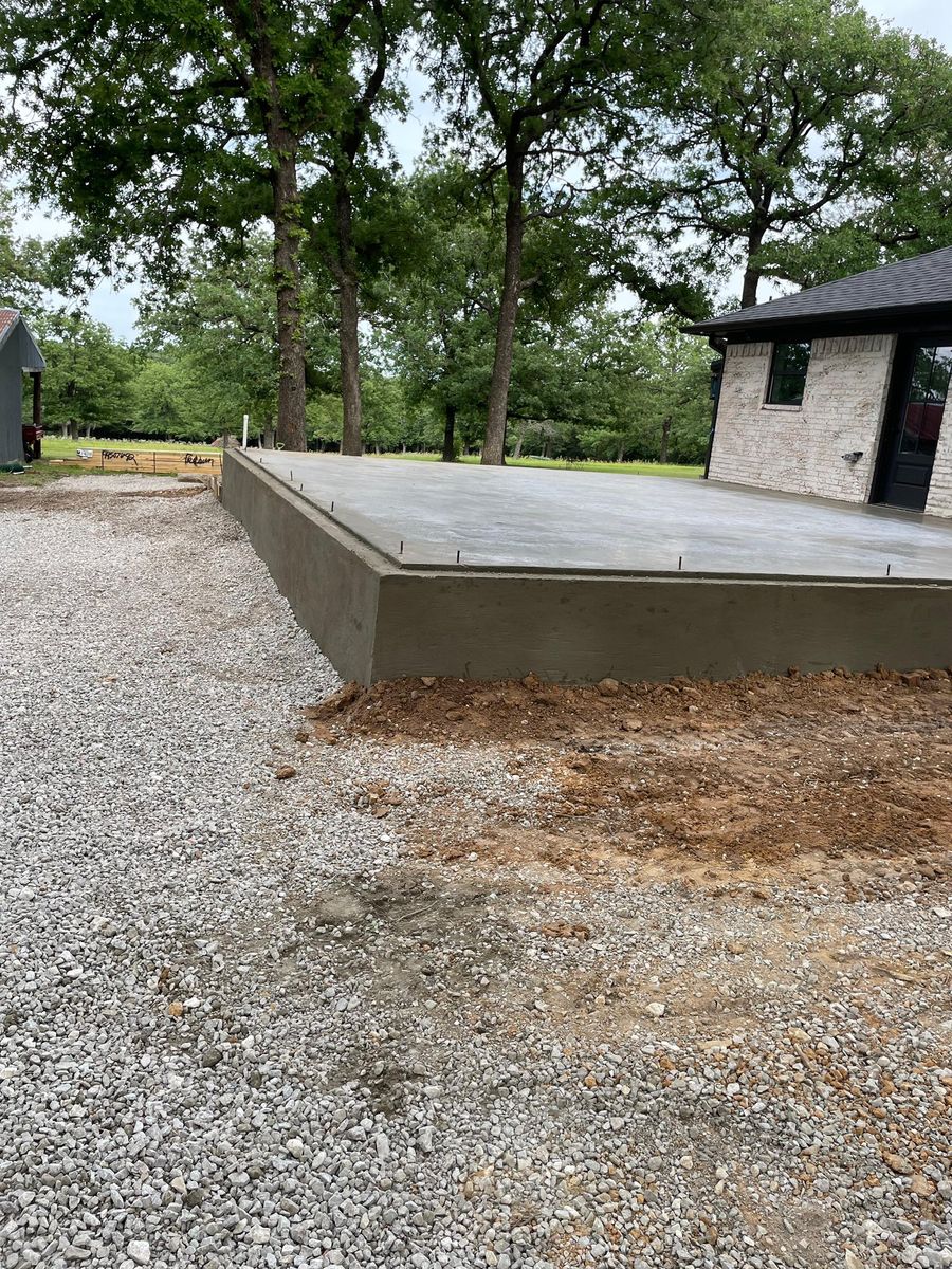 Patio Design & Installation for JPS Concrete in Denton, Texas