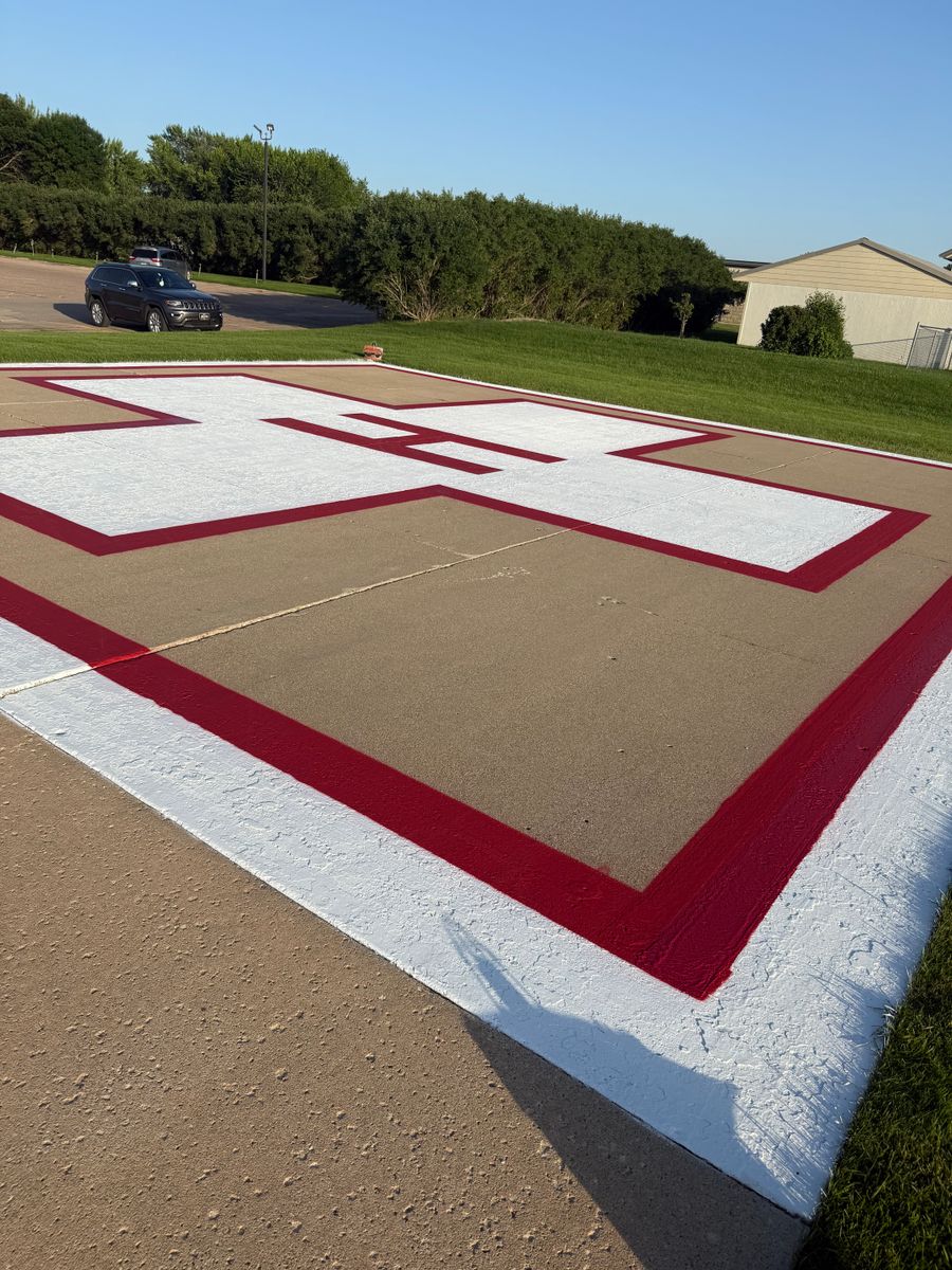 Line Striping for Midwest Line Striping LLC in Spirit Lake, IA