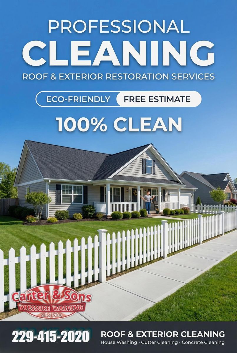 Roof Cleaning for Carter & Son's Pressure Washing in Thomasville, GA