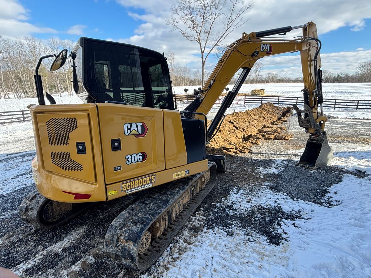 Grading for Schrock’s Land Management in Northern Virginia, Shenandoah Valley, VA