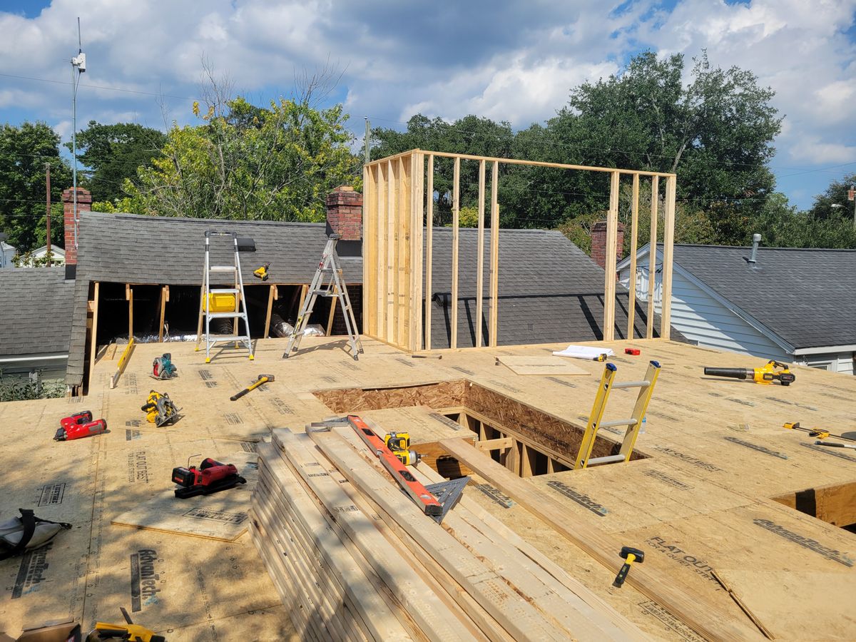 Framing for GVL Renovations in Greenville, SC