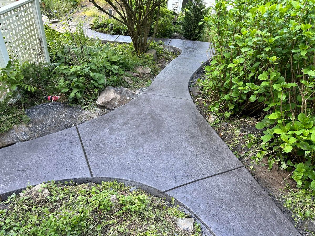 Stamped Concrete Installation for Berks Concrete & Construction LLC in Berks County, PA