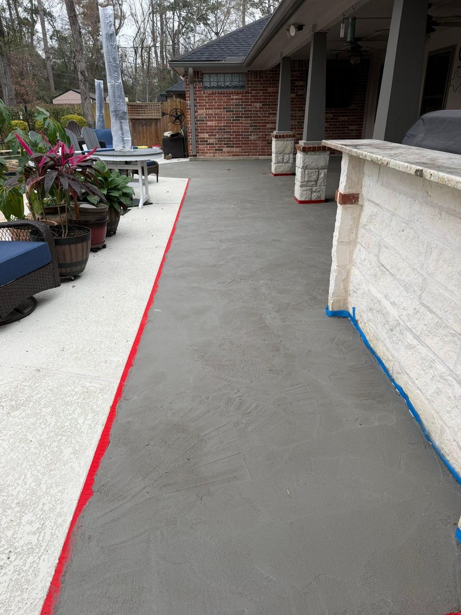 Pool & Patio Restoration for Texas Curb N Borders in Houston, TX