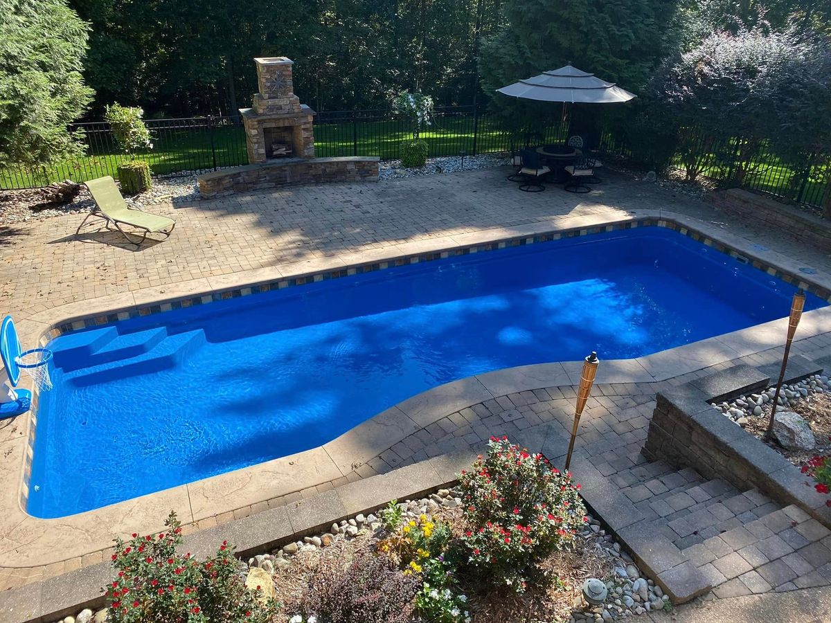 Pool Deck Paving for James River Pools and Spa in Powhatan, VA