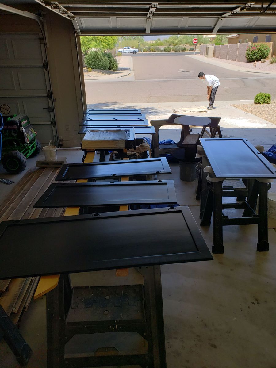 Kitchen Cabinet Repainting for Mr Painting Houses LLC in Laveen Village, AZ