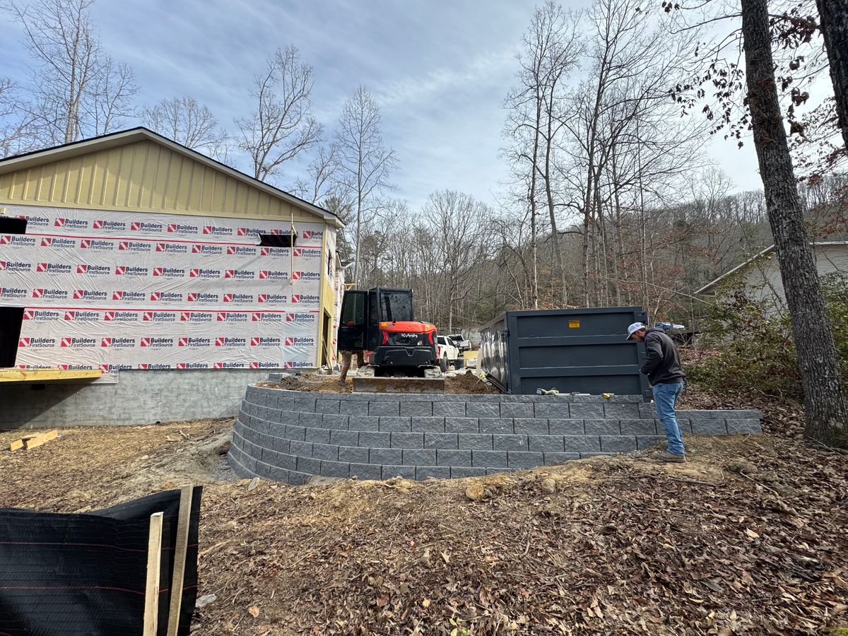Retaining Wall Construction for C & D Landscaping Services LLC in Blairsville, GA