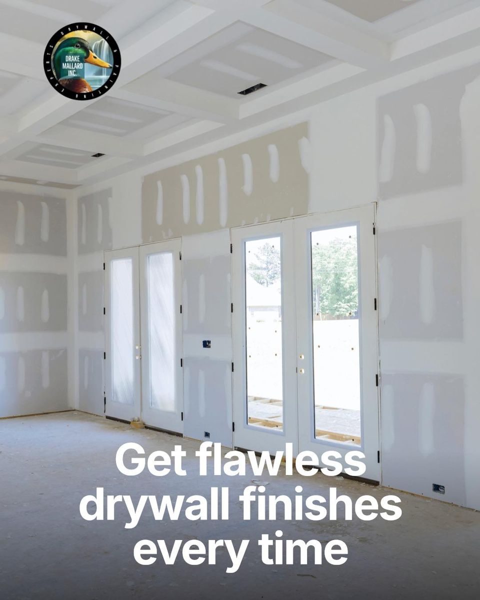 Drywall repairs for Drake Mallard Inc. in Brooklyn Park, MN
