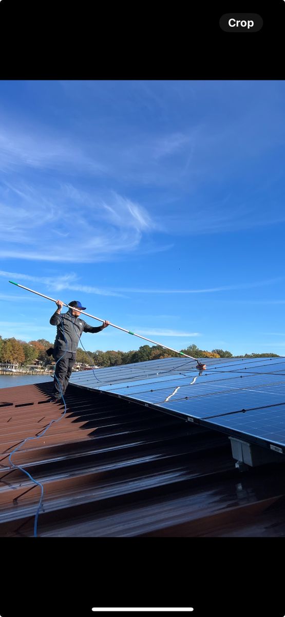 Solar Panel Cleaning for semperfi softwash in Tool, TX