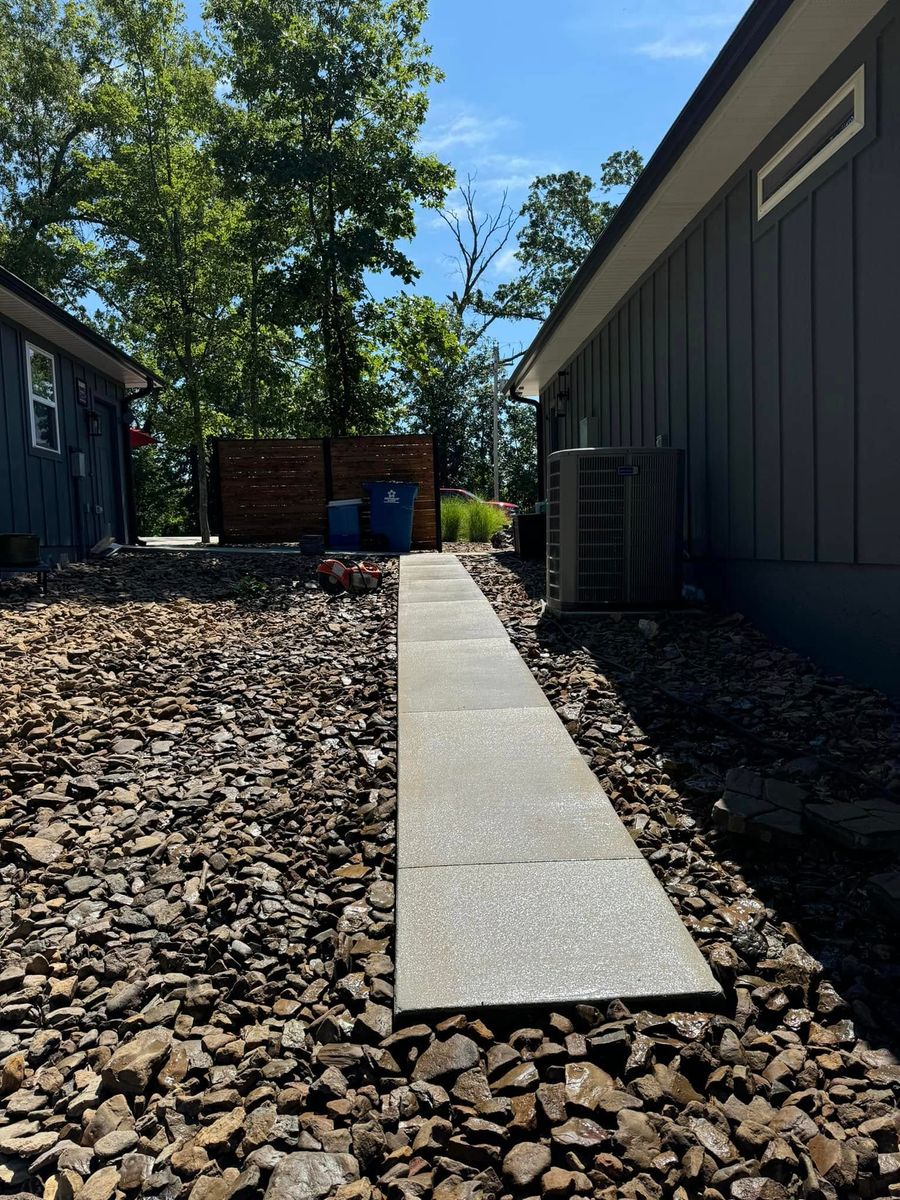 Sidewalk Installation for Apex Contractors LLC in Fayetteville, AR