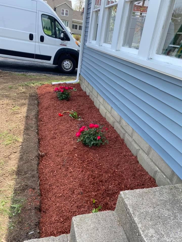 Mulch Installation for Wilson’s Landscape Services LLC in West Bridgewater, MA