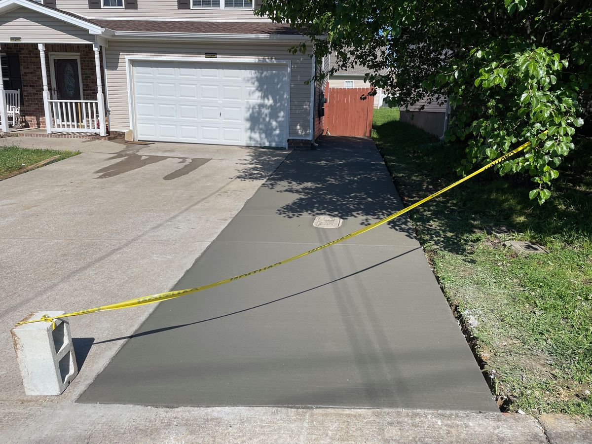 Driveway Extensions for Premier Concrete Scapes in Murfreesboro, TN