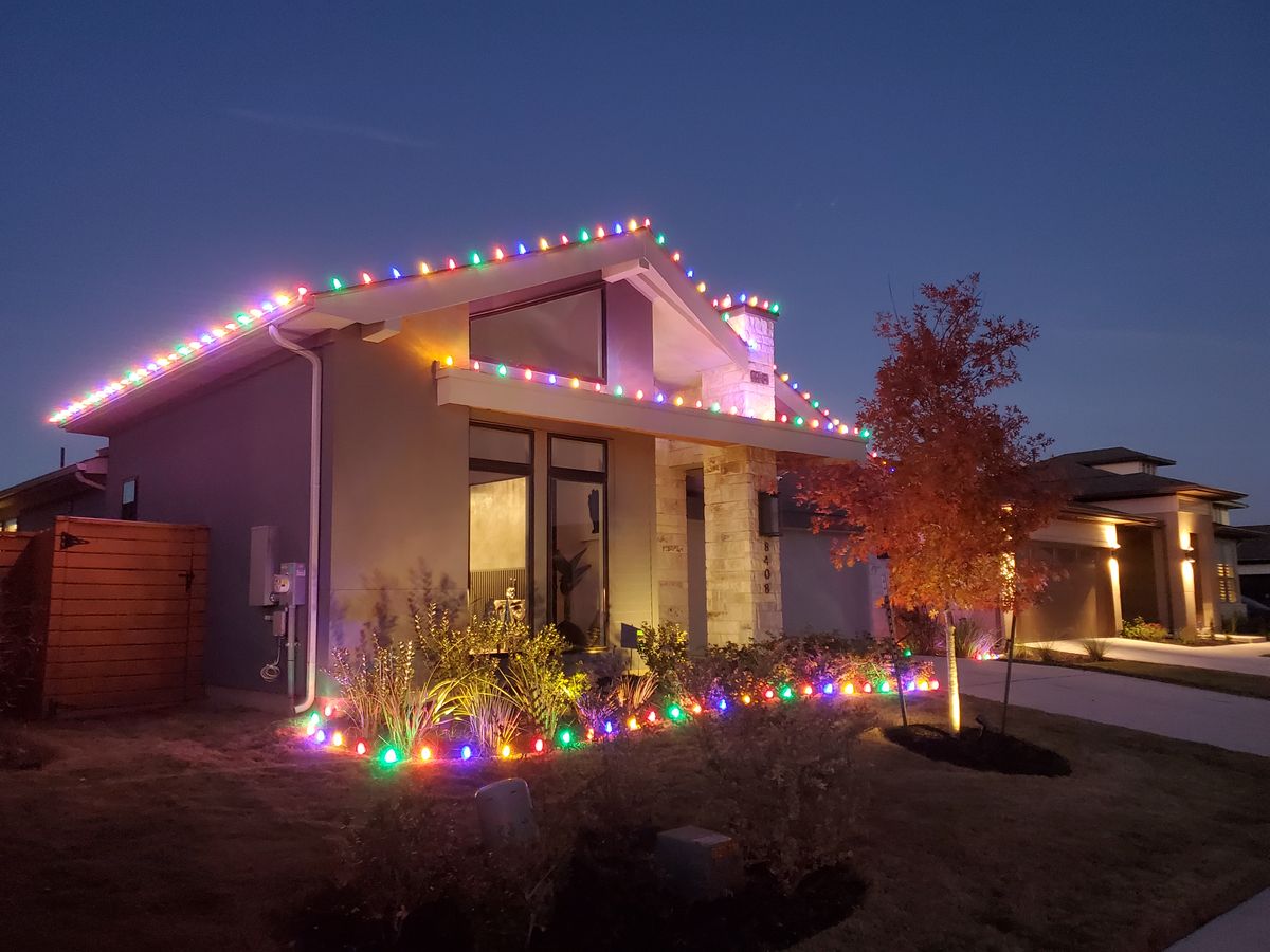 Holiday Light Installation for Green Pastures Lawn Care in Bastrop, TX