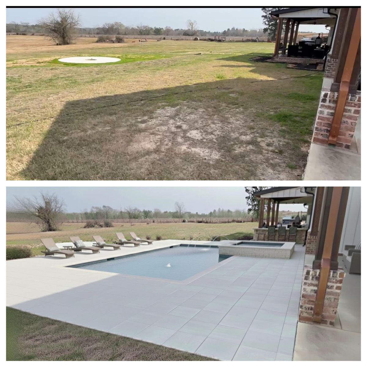 Swimming Pool Installation for McNeill Services in Magnolia, TX