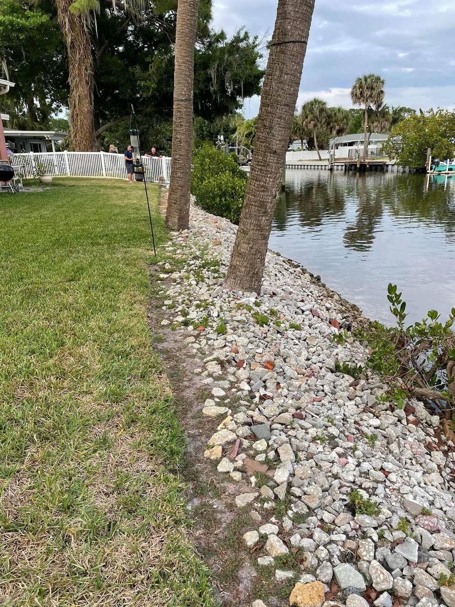 Shells And Pebbles for Team Tolson Landscape in Tampa Bay, FL