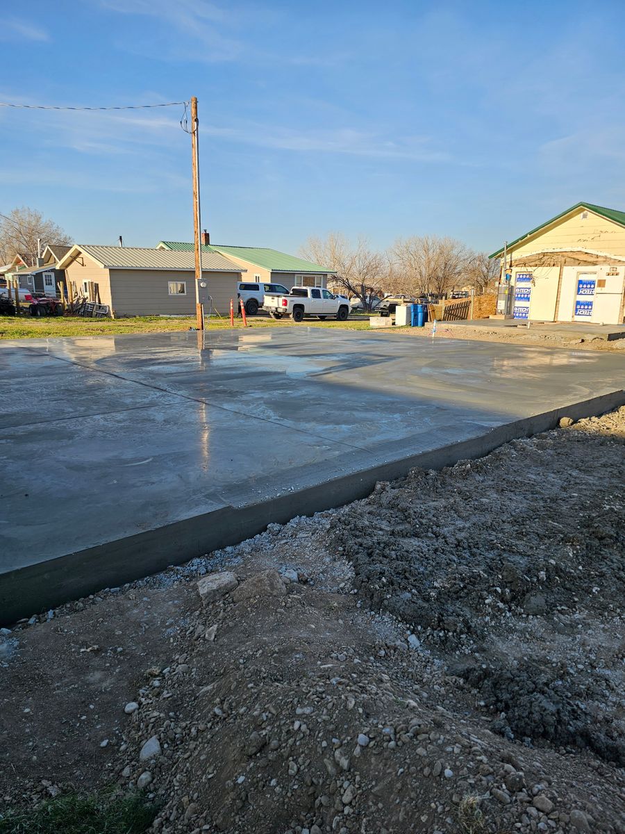 Concrete work for Blue Mountain Construction in Roundup, MT
