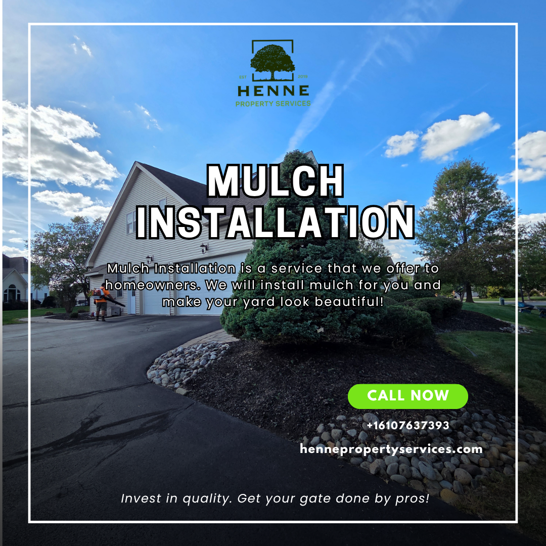 Mulch Installation for Jonathan A. Henne Property Services. in Hamburg, PA