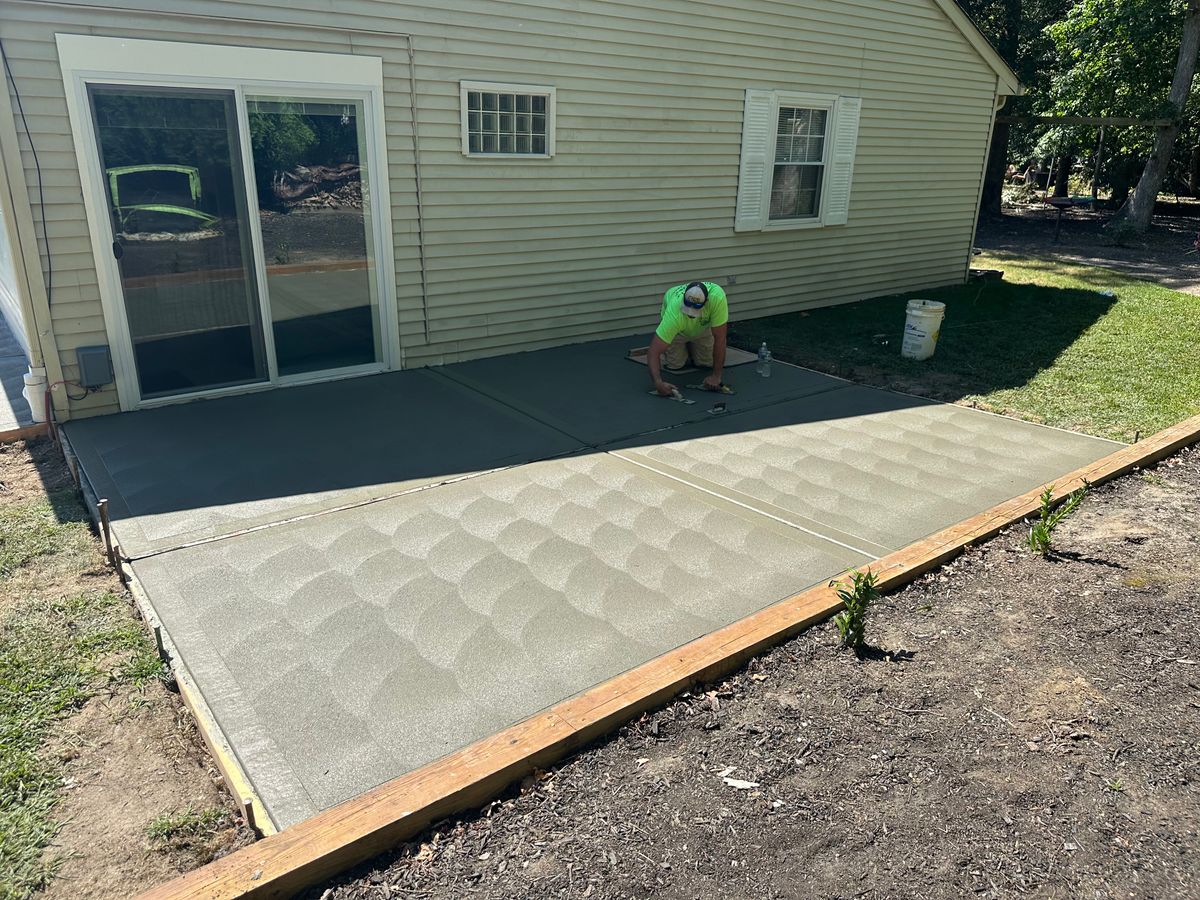 Stamped Concrete Installation for DiDaniele Masonry in Tuckerton, NJ