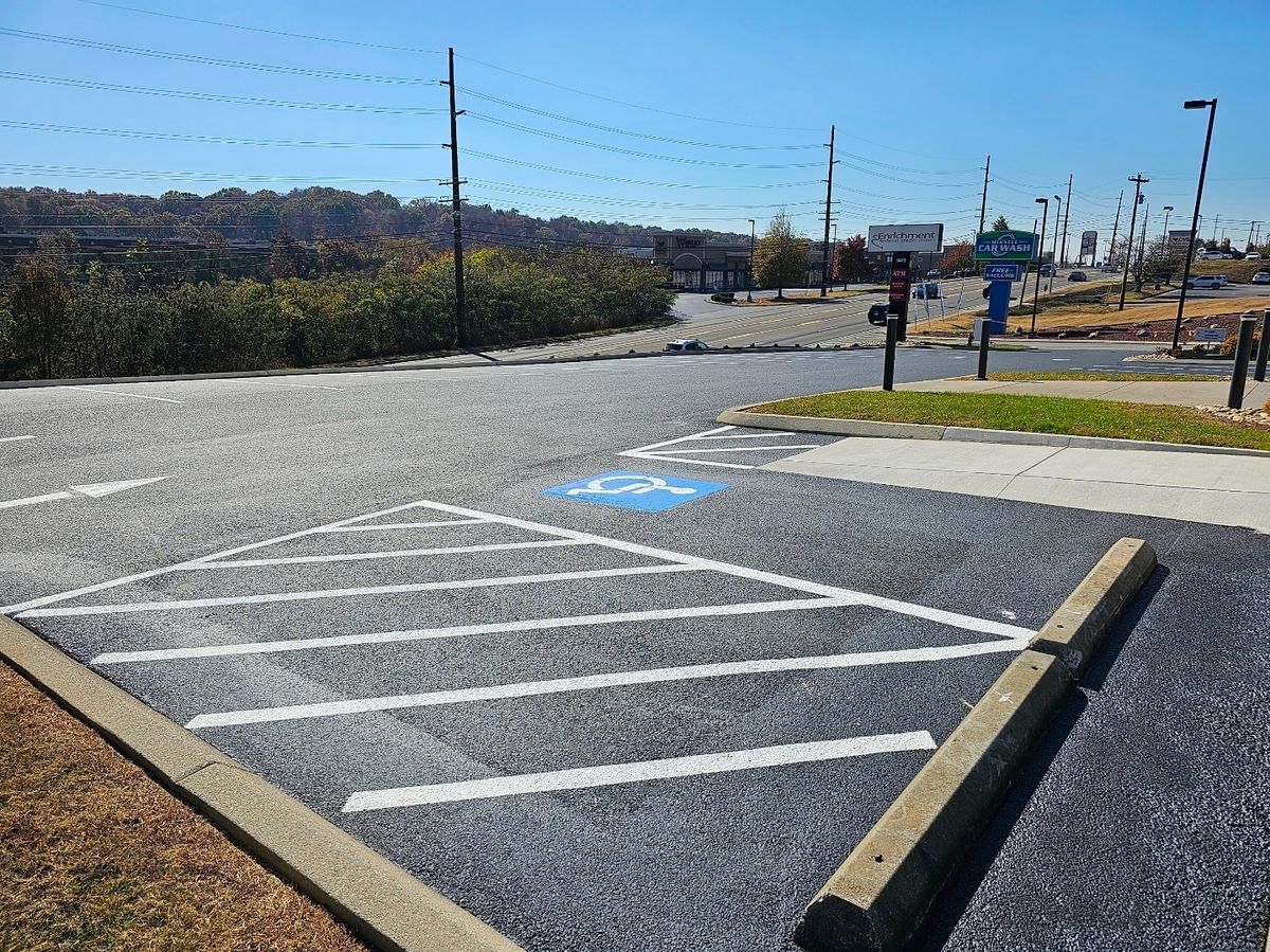 ADA Pavement Markings for Stripe A Lot in Knoxville, TN