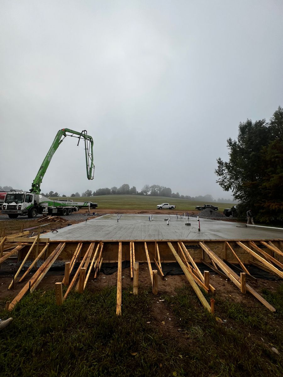 Concrete Slab Construction for A&J Concrete Service in Knoxville, TN