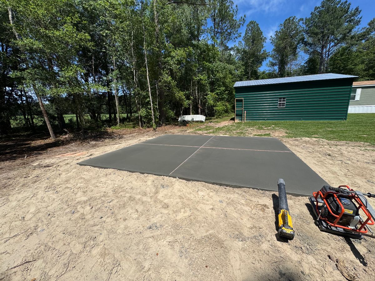 Concrete Slab Construction for Cameron Enterprises in Live Oak, FL