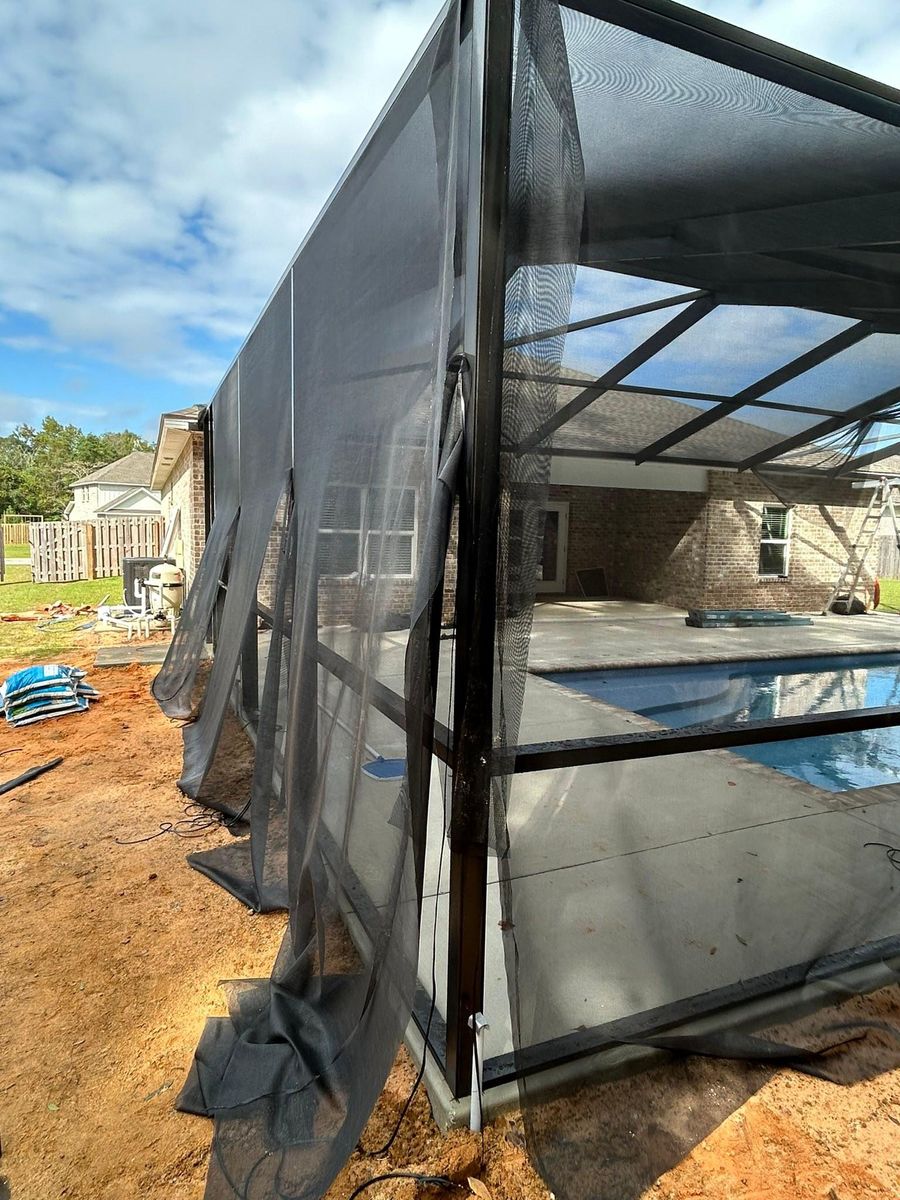 Pool Cage Repairs for Precision Exterior Enterprises in Pensacola, FL