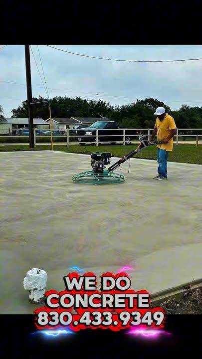 Concrete Construction for King Services in Seguin, TX