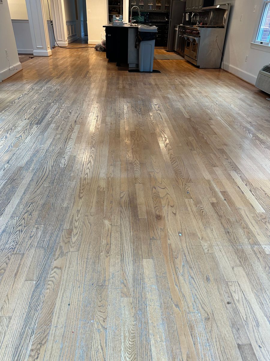 Floor Sand and finish for K&A Hardwood Floors in Alexandria, VA