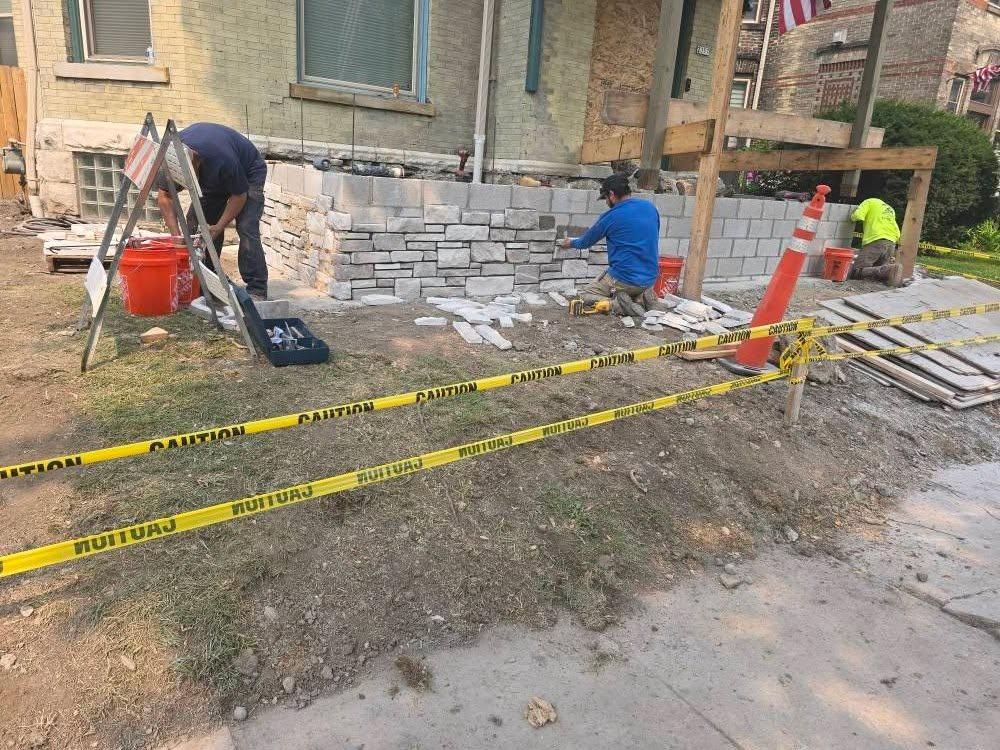 Brickwork for JM Restoration LLC. in South Milwaukee, WI
