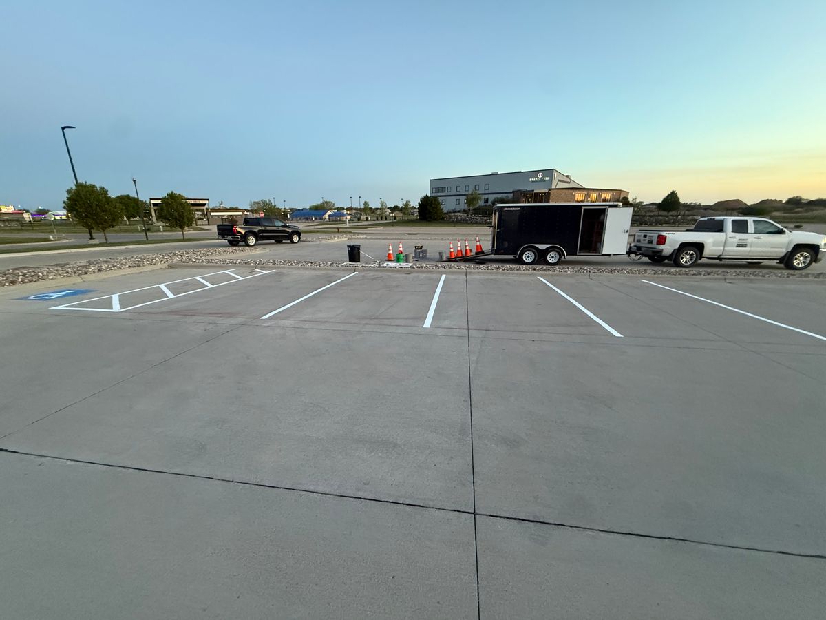 Line Striping for Midwest Line Striping LLC in Spirit Lake, IA