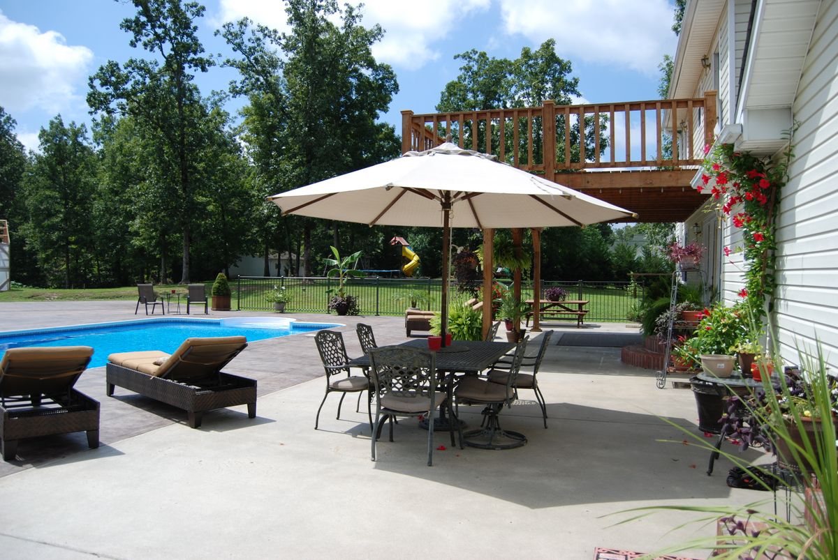 Pools and decks for JW Johnson Construction in Linden, TN