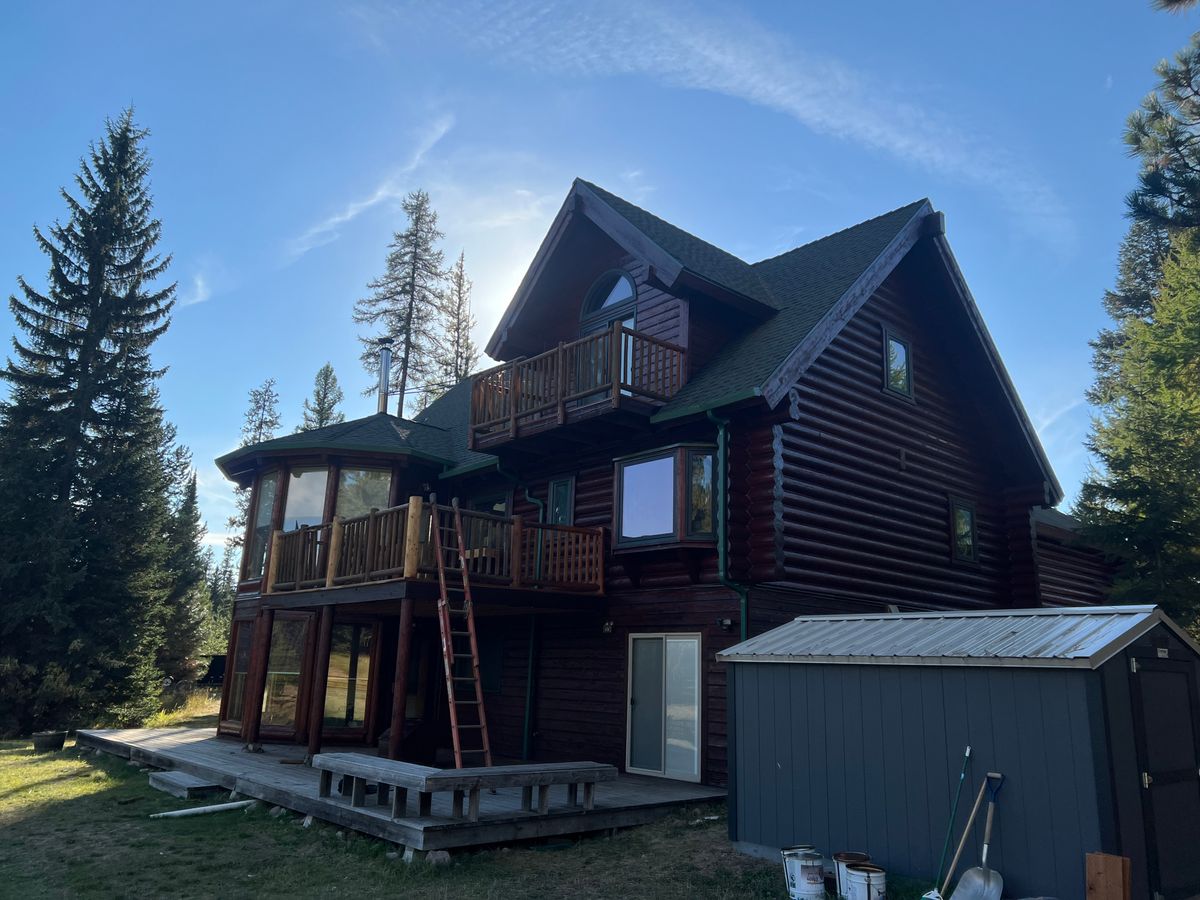 Staining for True Blue Logworks LLC in Corvallis, MT