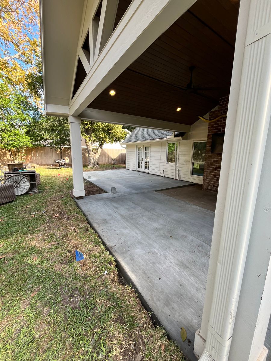Patios for BigTex Concrete Construction in Houston, TX